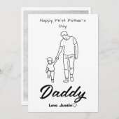 初めての父の日カード　スウィート＆ハートフル シーズンカード (正面/裏面)