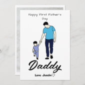 初めての父の日カード　スウィート＆ハートフル シーズンカード (正面/裏面)