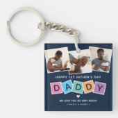 初めての父の日フォトキーホルダー Modern DADDY キーホルダー (正面)