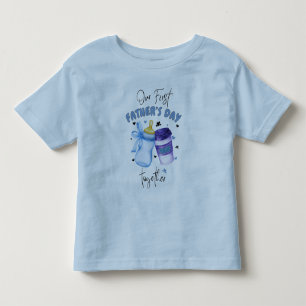 初めての父の日一緒にお揃いの服 / 青 トドラーTシャツ