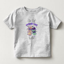 初めての父の日一緒にお揃いコーデ/紫 トドラーTシャツ