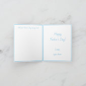 初めての父の日息子折り紙グリーティング カード (内部)