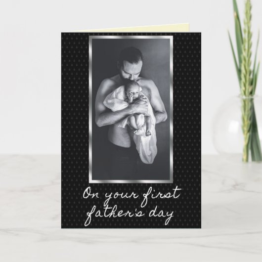 初めての父の日記念写真 カード (正面)