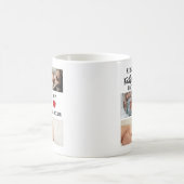 初めての父の日 カスタム 3 枚の写真 コーヒーマグカップ (中央)