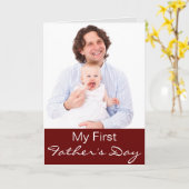 初めての父の日 タイ..Ed Up フォトカード カード (黄色い花)