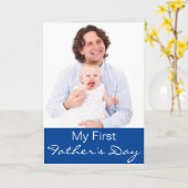 初めての父の日 タイ..Ed Up フォトカード カード (黄色い花)