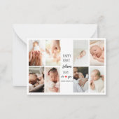 初めての父の日 フォトコラージュ | お父さんへのカード ノートカード (正面)