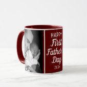 初めての父の日、フォトマルーンさん マグカップ (正面左)