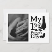 初めての父の日 フラット ホリデー カード (正面)