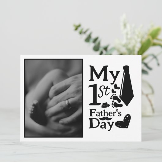 初めての父の日 フラット ホリデー カード (スタンド正面)