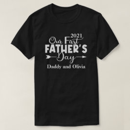 初めての父の日 メンズ ブラック Tシャツ