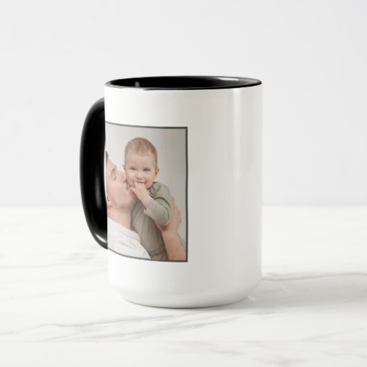 初めての父の日、初めてのパパ写真 マグカップ (正面左)