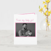 初めての父の日 女の子 折り紙グリーティングカード カード (黄色い花)