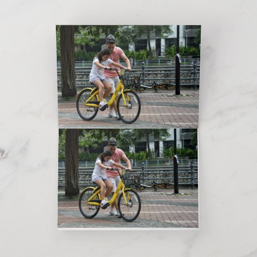 初めての父の日 箔グリーティングカード (内側レイダウン)