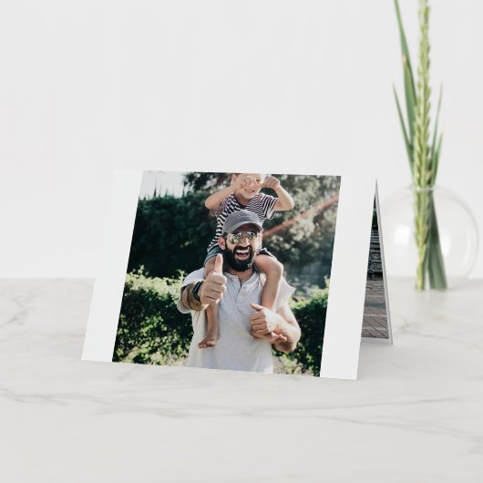 初めての父の日 箔グリーティングカード (正面)