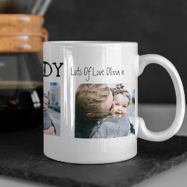 初めての父の日 3枚の写真コラージュ コーヒーマグカップ