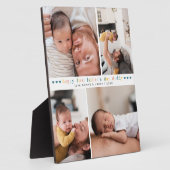 初めての父の日 | 4枚の写真 コラージュ プレート フォトプラーク (側面)