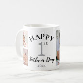 初めての父の日、5日目の写真コラージュ コーヒーマグカップ (正面左)