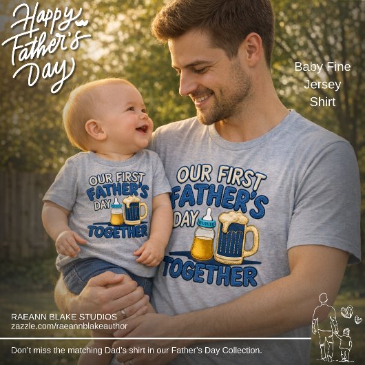 初めての父の日 Baby Fine Jersey ベビーTシャツ