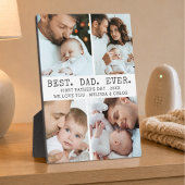 初めての父の日 BEST DAD EVER 4枚フォトコラージュ フォトプラーク