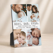 初めての父の日 BEST DAD EVER 4枚フォトコラージュ フォトプラーク