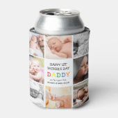 初めての父の日 Daddy | フォト コラージュ 缶クーラー (缶正面)