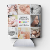 初めての父の日 Daddy | フォト コラージュ 缶クーラー (裏面)