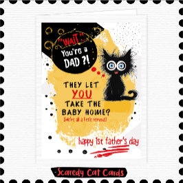 初めての父の日 Scaredy Cat "1st" Father's Day カード
