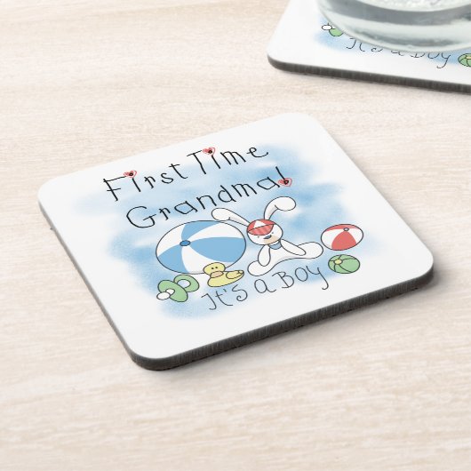. .初めての男の子のおばあちゃん コースター (左側)