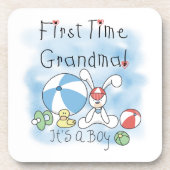 . .初めての男の子のおばあちゃん コースター (正面)