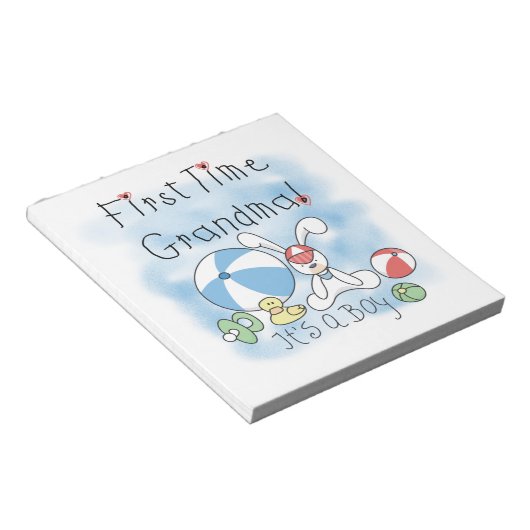 . .初めての男の子のおばあちゃん ノートパッド (アングル)