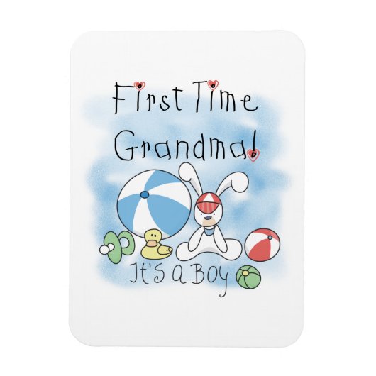 . .初めての男の子のおばあちゃん マグネット (縦)