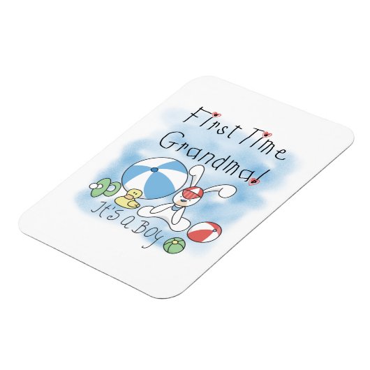 . .初めての男の子のおばあちゃん マグネット (左側)