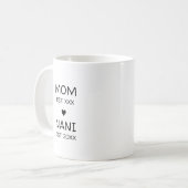 初めての祖母になる妊娠発表 Nani コーヒーマグカップ (正面左)