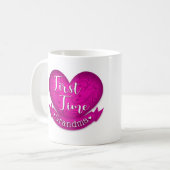 初めての祖母のマグ-ピンク コーヒーマグカップ (正面左)