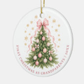 初めての祖父母としてのクリスマス セラミックオーナメント (左)