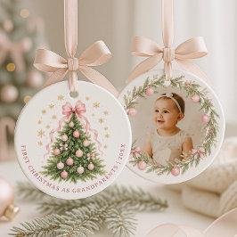 初めての祖父母としてのクリスマス セラミックオーナメント