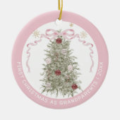 初めての祖父母としてのクリスマス セラミックオーナメント (正面)