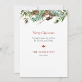 初めての祖父母としてのクリスマス フォト シーズンカード (裏面)