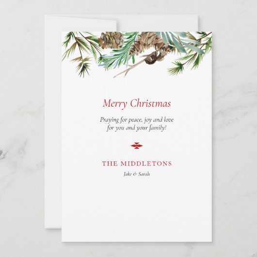 初めての祖父母としてのクリスマス フォト シーズンカード (裏面)