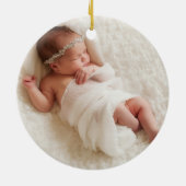 初めての祖父母のクリスマス素朴劇 セラミックオーナメント (裏面)