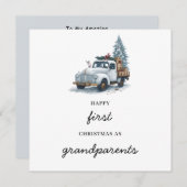初めての祖父母クリスマスホリデーカード シーズンカード (正面/裏面)