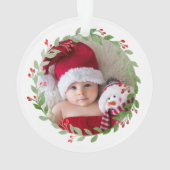 初めての祖父母クリスマス オーダーメイド赤ちゃん写真 オーナメント (裏面)
