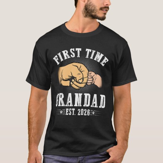 初めての祖父 Est 2026 父の日プロモーション Tシャツ (正面)