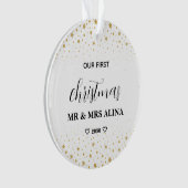 初めての結婚クリスマス オリジナルグッズ オーナメント (正面)