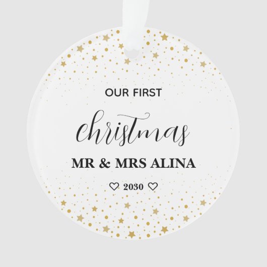 初めての結婚クリスマス オリジナルグッズ オーナメント (正面)
