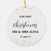 初めての結婚クリスマス オリジナルグッズ セラミックオーナメント (裏面)