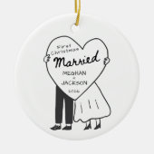 初めての結婚クリスマス オーナメント (正面)