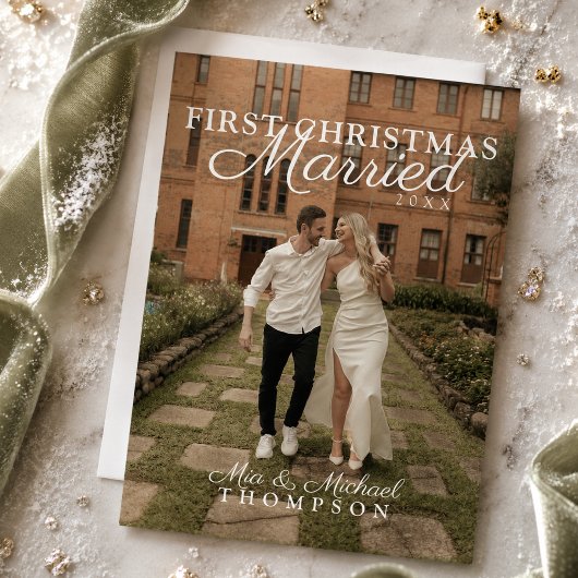 初めての結婚クリスマス 新婚 ウェディングフォト シーズンカード