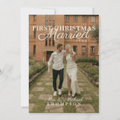 初めての結婚クリスマス 新婚 ウェディングフォト シーズンカード (正面)